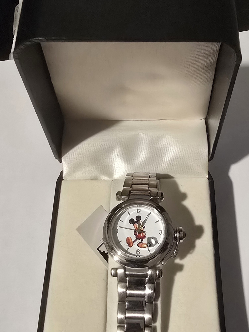 Stainless Steel Women's Watch with Cartoon Character Dial - Silver